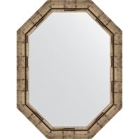 Товар: Зеркало Evoform Octagon 63x83 BY 7127 в багетной раме - Серебряный бамбук 73 мм - фото 1 Зеркало Evoform Octagon 63x83 BY 7127 в багетной раме - Серебряный бамбук 73 мм — фото 1, Мебель для ванной