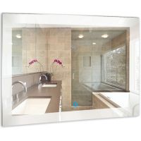 Зеркало Mixline Премьер Норма 80 530907 с подсветкой с сенсорным выключателем и пескоструйным рисунком — фото 1, Мебель для ванной