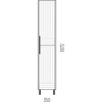 Шкаф пенал Corozo Терра 35 SD-00001325 Графит матовый — фото 6, Мебель для ванной