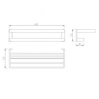 Полка для полотенец Abber Westen AA1758G Золото матовое — фото 2, Полки для полотенец