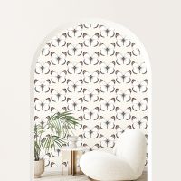 Обои Andrea Rossi Cheradi 54401-2 Винил на флизелине (1,06*10,05) Белый/Бежевый, Бабочки — фото 3, Обои для стен