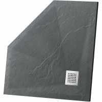 Душевой поддон из искусственного камня Vincea 90x90 VST-4SP9090A Антрацит — фото 1, Душевые поддоны из искусственного камня