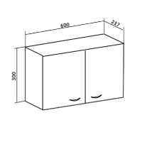 Подвесной шкаф Runo Рондо 60 00000001089 Белый — фото 3, Мебель для ванной