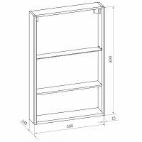 Зеркальный шкаф Континент Filit White 50 L МВК186 с подсветкой Белый — фото 8, Зеркальные шкафы в ванную
