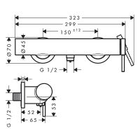 Товар: Смеситель для душа Hansgrohe Tecturis S 73622700 Белый матовый - фото 2 Смеситель для душа Hansgrohe Tecturis S 73622700 Белый матовый — фото 2, Смеситель для душа