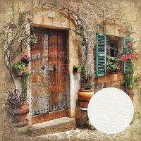 Фреска Ortograf Городской пейзаж 3850 Фактура флок FLK Флизелин (2*2) Бежевый, Город — фото 1, Фрески