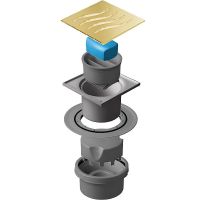 Душевой трап Pestan Confluo Standard 13000179 с решеткой Золото глянец — фото 1, Трапы для душа