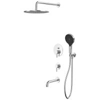 Душевая система Whitecross Y brushed nickel YSET07TOPNIB Брашированный никель — фото 1, Душевое оборудование. Душевая программа