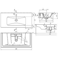 Комплект мебели для ванной ASB-Woodline Рома 100Н Белый — фото 12, Мебель для ванной