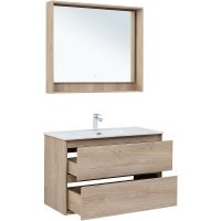 Товар: Тумба под раковину Aquanet Милан 100 336385 подвесная Дуб светлый - фото 10 Тумба под раковину Aquanet Милан 100 336385 подвесная Дуб светлый — фото 10, Мебель для ванной