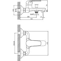 Смеситель для ванны Orange Iris M41-100cr Хром — фото 3, Смеситель для ванны