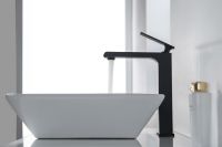 Смеситель для раковины Timo Anni 2711/03F Черный — фото 2, Смесители для раковины