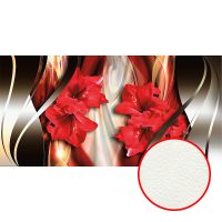 Фреска Ortograf 3D 6705 Фактура флок FLK Флизелин (5,4*2,7) Красный/Черный, Цветы/Абстракция — фото 1, Фрески
