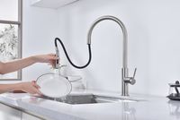 Смеситель для кухни Paulmark Senso Se215180-BS Брашированная сталь — фото 7, Смесители для кухни