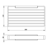 Мыльница Whitecross Cubo gunmetal CU2424GM Оружейная сталь — фото 2, Мыльницы