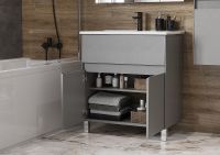 Тумба под раковину Aquaton Форест 75 1A278301FR4D0 Туманный серый — фото 9, Мебель для ванной