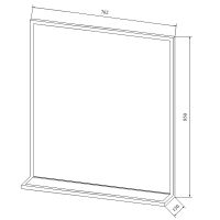 Зеркало Sanflor Норд 80 С04607 Белое матовое Черный муар — фото 3, Мебель для ванной