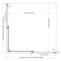 Душевая дверь Ravak Supernova SRV2-80 195 S 14V40UO2ZG профиль Сатин стекло Grape — фото 9, Раздвижные душевые двери