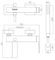 Товар: Смеситель для ванны Webert Pegaso PE850101010 Золото - фото 2 Смеситель для ванны Webert Pegaso PE850101010 Золото — фото 2, Смесители