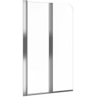 Шторка на ванну Excellent Fliper 80 KAAX.1309.800.LE профиль Хром стекло прозрачное — фото 1, Неподвижные шторки для ванной