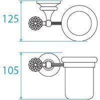Стакан для зубных щеток Cezares Olimp OLIMP-TUM-03/24-Sw Золото 24 карат — фото 2, Стаканы для зубных щеток