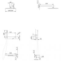 Душевая система Abber Rund AF8750NG с термостатом Никель — фото 3, Встраиваемые душевые комплекты