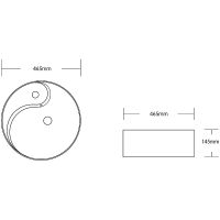 Раковина Ceruttispa 47 CR7009W СТ9575 Белая — фото 3, Раковины накладные