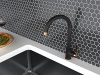 Смеситель для кухни GPD Gildo MTE165-S-R Черный Розовое золото — фото 10, Смесители