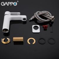 Смеситель для раковины Gappo G02-8 G1002-8 Белый Хром — фото 5, Смесители для раковины