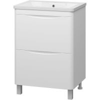 Тумба с раковиной Misty Атлантик 60 УТ000012599 Белая — фото 1, Тумбы с раковиной