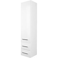 Шкаф пенал 1MarKa Соната 35 L У78470 подвесной Белый глянцевый — фото 1, Пеналы для ванной комнаты