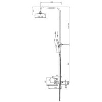 Душевая система Splenka S30.24.06 Черная матовая — фото 4, Душевые стойки