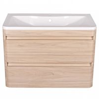 Тумба под раковину Style Line Атлантика Люкс Plus 60 СС-00002217 подвесная Ясень перламутр — фото 1, Мебель для ванной