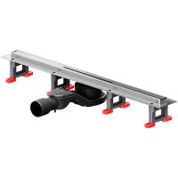 Душевой лоток AM.PM MasterFlow 60 W01SC-S11-060-05SB с решеткой Хром матовый Slim line — фото 1, Душевые лотки