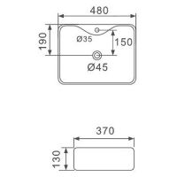 Раковина-чаша Gappo 48 GT206 Белая — фото 2, Раковины
