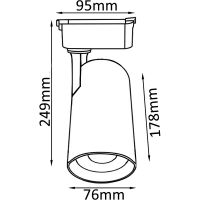 Товар: Трековый светильник Crystal Lux CLT 0.31 006 30W BL Черный - фото 2 Трековый светильник Crystal Lux CLT 0.31 006 30W BL Черный — фото 2, Трековые светильники