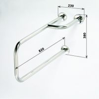 Товар: Поручень Bemeta Help 301112161 Нержавеющая сталь - фото 2 Поручень Bemeta Help 301112161 Нержавеющая сталь — фото 2, Поручни для ванной