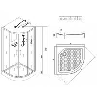 Душевая кабина Esbano ES-L90CR 90x90 ESKL90CR без гидромассажа — фото 17, Душевые кабины
