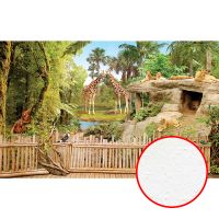 Фреска Ortograf Животные 6581 Фактура бархат FX Флизелин (4,4*2,7) Зеленый/Бежевый, Животные/Пейзаж — фото 1, Фрески