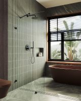 Товар: Душевая перегородка Maybah Glass MGD-259-6 790x1950 коннектор стена-стекло Черный стекло прозрачное - фото 2 Душевая перегородка Maybah Glass MGD-259-6 790x1950 коннектор стена-стекло Черный стекло прозрачное — фото 2, Душевые перегородки