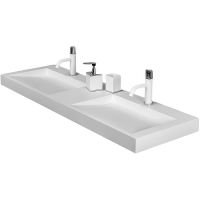 Раковина Boheme Armadi Art Flat 140 859-140-2 двойная Белая — фото 1, Раковины