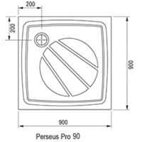 Душевой поддон из искусственного камня Ravak Perseus Pro 90х90 XA037701010 Белый — фото 4, Душевые поддоны из искусственного камня