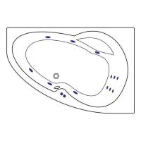 Акриловая ванна Excellent Newa 160x95 R WAEX.NEP16.LINE.CR с гидромассажем — фото 6, Ванны