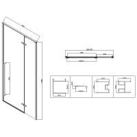 Душевая дверь Vincea Slim-N 90 VDPH-5SN900CL профиль Хром стекло прозрачное — фото 5, Распашные душевые двери