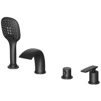 Смеситель на борт ванны Timo Helmi 4020/03Y Черный — фото 1, Смесители на борт ванны