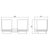 Стакан для зубных щеток Timo Selene 43034/17 двойной Золото матовое — фото 2, Стаканы для зубных щеток