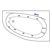 Акриловая ванна Excellent Kameleon 170x110 R WAEX.KMP17.SMART.BR с гидромассажем — фото 7, Ванны