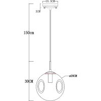 Подвесной светильник Artelamp Tureis Янтарный Полированная медь арт-A9920SP-1PB — фото 3, Подвесные светильники