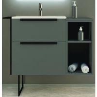 Тумба под раковину Cezares Urban 60 55157 подвесная Grigio opaco без ножки и боковой полки — фото 1, Тумбы под раковину