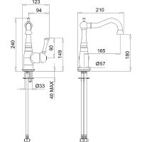 Смеситель для раковины Migliore Dallas 18598 Бронза — фото 2, Смесители для раковины